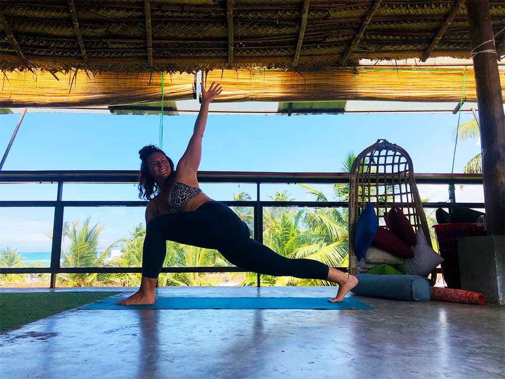 Alana Kane practicing yoga